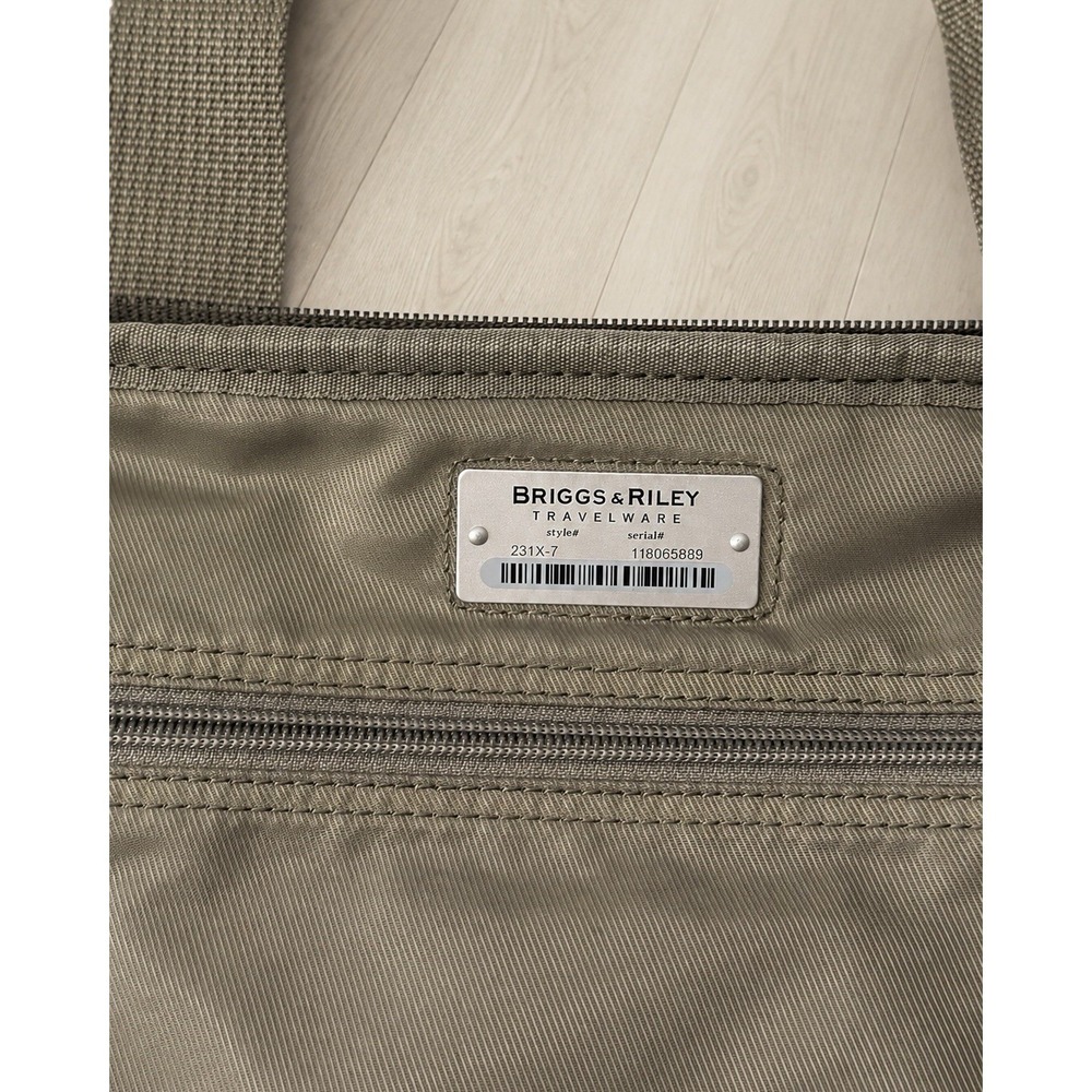Briggs & Riley 231X-7 Double Expandable Laptop Briefcase Carry-On Green w/ Strap - Picture 7 of 7